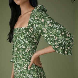 REFORMATION Enid Dress in Autumnal Floral Midi NWT